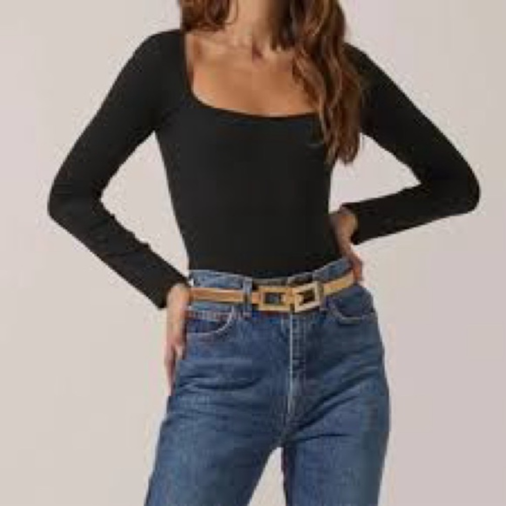 Abercrombie & Fitch Black Long Sleeve Bodysuit